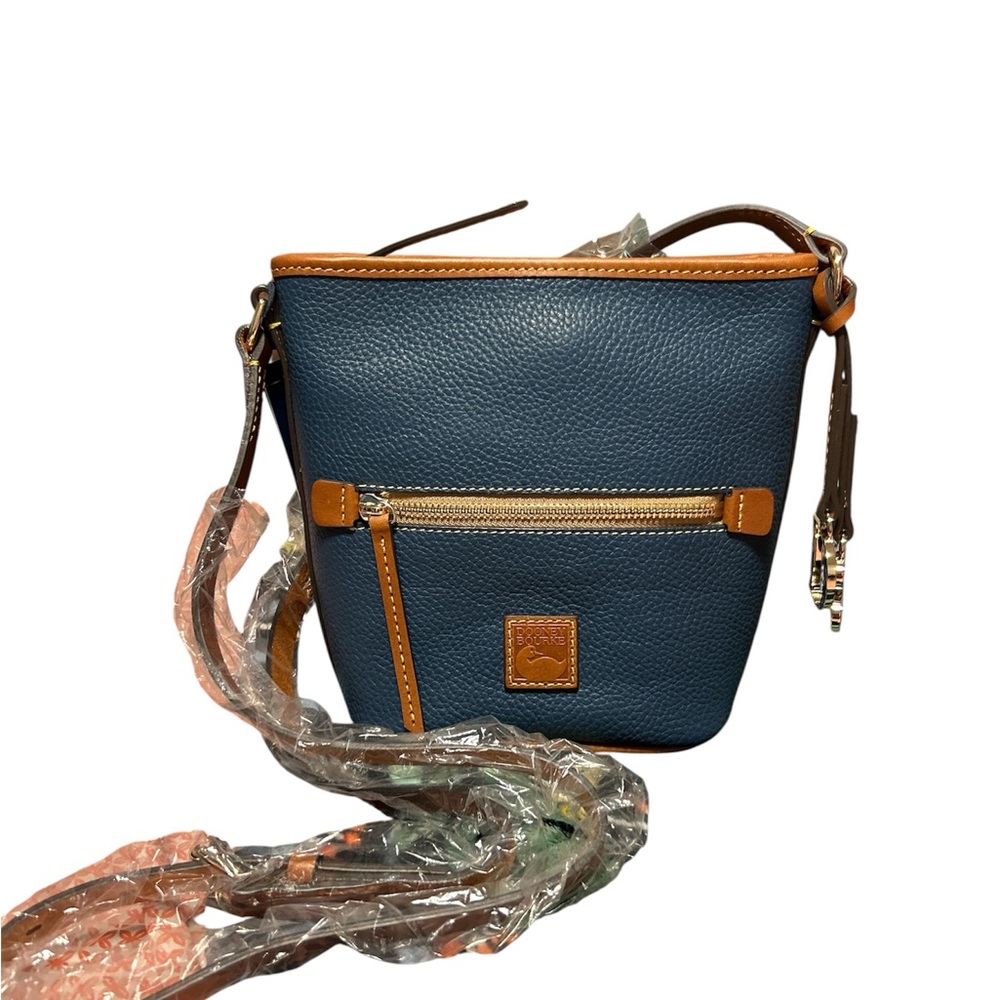Dooney & Bourke Navy and Tan Crossbody Bag